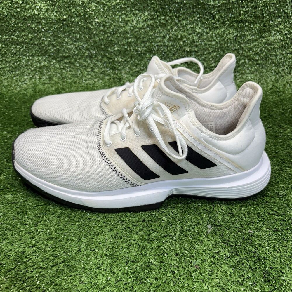 Adidas Gamecourt Men's Tennis Shoes Sneakers White Black CG6336 Size 10.5